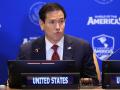 El secretario de Estado de EE.UU. Marco Rubio durante el encuentro del Escudo de las Américas en Nueva York