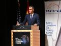 Pedro Sánchez, durante uno de los actos en Nueva York