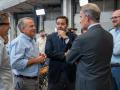 Alberto Núñez Feijóo junto a Paco Núñez y empresarios de Alovera (Guadalajara)