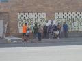 Vecinos de Babilafuente durante una protesta