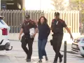 Belén López Granados entrando esposada al juzgado de Vielha (Lérida)