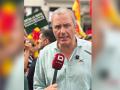 Ortega Smith atiende a El Debate durante la II Marcha por la Dignidad de España en Madrid