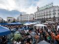 Acampada por la vivienda en la Puerta del Sol