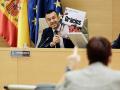 Imagen del presidente de la Diputación de Valencia, Vicente Mompó, durante su segunda comparecencia ante la Comisión de Investigación sobre la dana, en el Congreso de los Diputados.