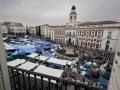 Vista de la acampada en por la vivienda, en la Puerta del Sol, a 28 de septiembre de 2026