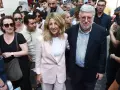 Yolanda Díaz junto al diputado de Sumar Agustín Santos