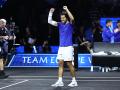 Carlos Alcaraz celebra su partido ganado en la Laver Cup