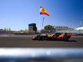 Lando Norris pilotando el Mclaren durante el GP de España
