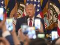 El presidente de Estados Unidos, Donald Trump, habla durante la celebración del Mes de la Herencia Hispana este miércoles