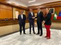 Mariano Ramos y Sergio Lara, de LPS Group, junto a José María Bellido y Blanca Torrent