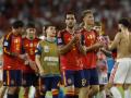 Los jugadores de la selección española agradecen el apoyo al Sánchez-Pizjuán