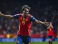 Lamine Yamal festeja el 1-0 de España en el Carlos Tartiere