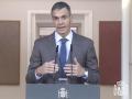 Pedro Sánchez, este lunes en el Palacio de la Moncloa