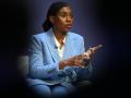 La líder del principal partido de la oposición británica, el Partido Conservador, Kemi Badenoch, en Birmingham