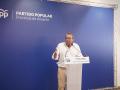 Imagen de archivo de Toni Pérez en una rueda de prensa del PP de Alicante