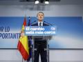 Alberto Núñez Feijóo, este lunes en la sede del PP