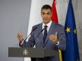 Pedro Sánchez, durante su comparecencia en la Moncloa