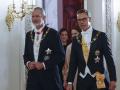 El Rey y el presidente de Finlandia, en la cena de gala de Helsinki