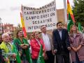 El presidente del PP, Paco Núñez, en la manifestación de Asaja en Toledo frente a la Consejería de Desarrollo Sostenible