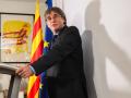 Carles Puigdemont, en una comparecencia para valorar la decisión del Constitucional