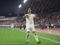 Mikel Merino celebra uno de sus dos goles ante Croacia en Split