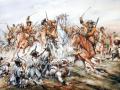 Carga del Regimiento de Dragones Lusitania durante la batalla de la Madonna del Olmo