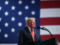 Donald Trump durante un acto de campaña