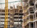 Obras en el nuevo barrio de Los Berrocales, en Madrid.