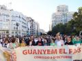 Imagen de la manifestación catalanista del 9 d'Octubre de 2026 en Valencia.