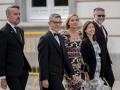 El ministro de Justicia, Féliz Bolaños, a la izquierda de la imagen, acompañado de Sofía Puente, a su izquierda, y otras dos personas más en la Apertrura del Año Juidicial en el Supremo