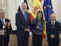 El Rey con Doña Letizia y el presidente de Ceuta, Juan Jesús Vivas