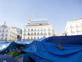 Acampada por la vivienda en la Puerta del Sol