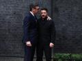 El primer ministro británico Andy Burnham recibe en Londres al presidente ucraniano Volodímir Zelenski
