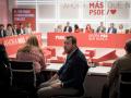 El ministro de Transportes y Movilidad Sostenible, Óscar Puente, durante una reunión ejecutiva del PSOE, este mes