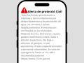 Imagen del Es-Alert enviado este lunes