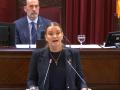 La presidenta este martes en el Parlamento balear