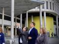 El secretario general del PSdeG, José Ramón Gómez Besteiro, junto al alcalde de Vigo, Abel Caballero