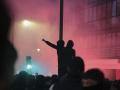 Los radicales de Bilbao, con bengalas