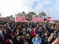 Manifestación en la plaza Heldenplatz en Viena