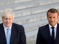 El primer ministro británico, Boris Johnson, y el presidente francés, Emmanuel Macron