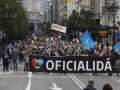 Manifestación por la oficialidad del asturiano el pasado mes de octubre en Oviedo