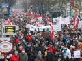 Panorámica de los manifestantes en Viena