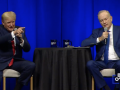 Donald Trump, en un evento en Dallas junto al ex presentador de Fox O'Reilly