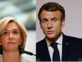 Los candidatos presidenciales Valérie Pécresse y Emmanuel Macron