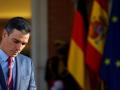 Sánchez en La Moncloa el lunes, durante la visita del canciller alemán