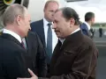 Putin y Daniel Ortega en el aeropuerto de Managua