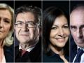 Marine Le Pen, Jean-Luc Mélonchon, Anne Hidalgo, y Eric Zemmour, candidatos a la presidencia francesa