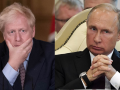 Boris Johnson, primer ministro británico, y Vladimir Putin, presidente ruso