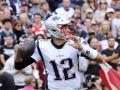 El mejor jugador de la NFL, Tom Brady, durante un partido con los Patrios