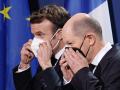 El canciller alemán, Olaf Scholz, y el presidente de Francia, Emmanuel Macron